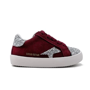 Genuine Leather Kids Designers Shoes Star Design Winter Children Casual Footwear Wholesale Fashion Sneakers for Girls Women