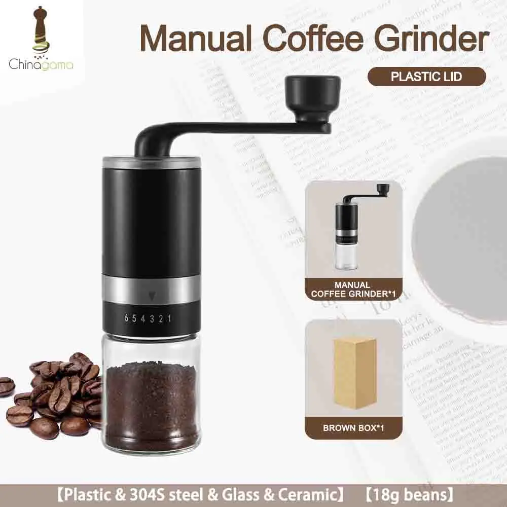 304 Stainless Steel Portable Coffee Grinder Ceramic Burr
