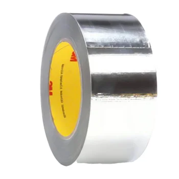 Acrylic Aluminum Foil Tape Roll Self-Fireproof Flame Retardant Silver Reinforced Die Cut Pipeline Masking Leakage Repair