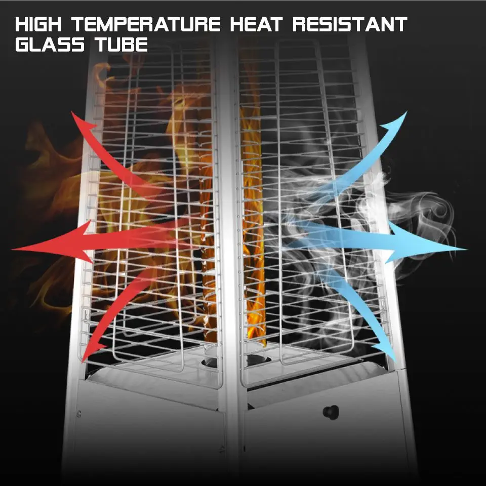 Hot Sale garden Outdoor Adjustable Thermostat Portable Stainless Steel patio gas heaters
