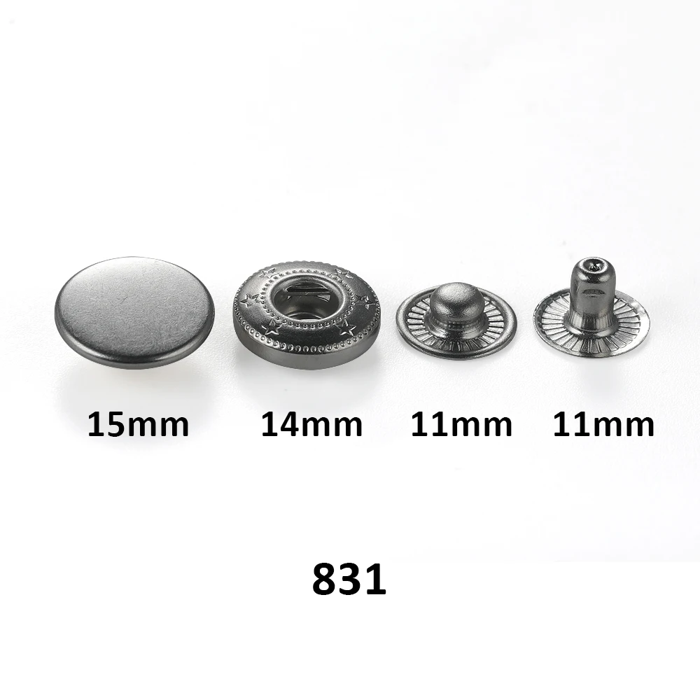 20 Years Metal Snap Button Factory 15mm Custom Brass Spring 4 Parts ...