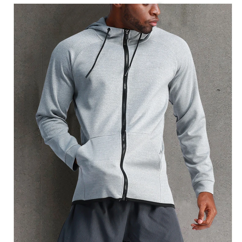 Custom Men Sports Jackets Outdoor Camping Coats Thermal Waterproof Soft Shell Jacket Fitness Zipper Hoodies