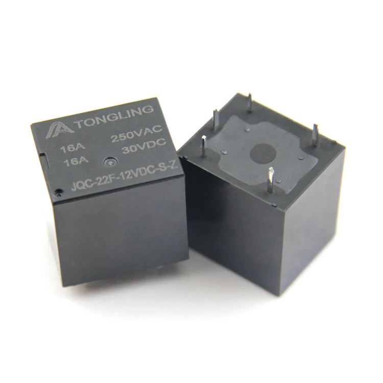TONGLING JQC-22F 5V 6V 9V 12V 24V 5 Pin Mini Relay 16A 250VAC Load Factory Direct Sale