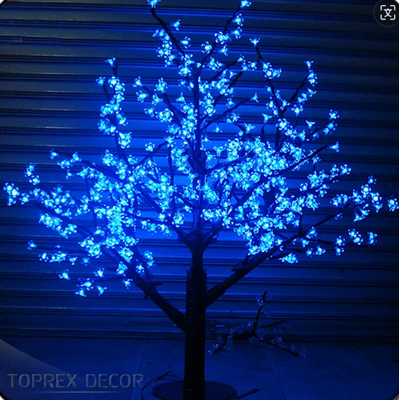 Реалистичное искусственное вишневое дерево сакура с LED-подсветкой декоративное парковое уличное пластиковое доступные размеры LED-цветами.