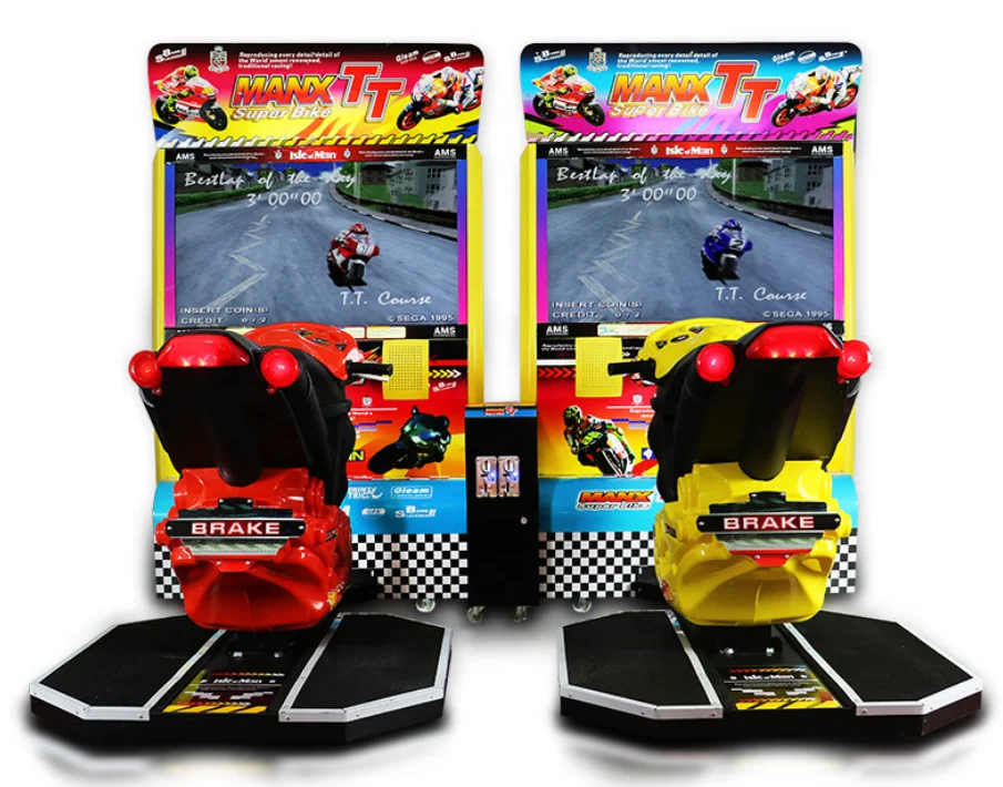 2024 Popular Indoor Amusement Coin Operated Arcade Simulator 42 LCD MANX TT 2 Players Motorcycle Racing Game Machine