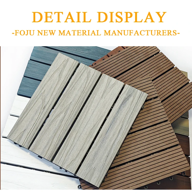 Foju New Style Wpc Interlocking Floor Tiles Outdoor Deck Building