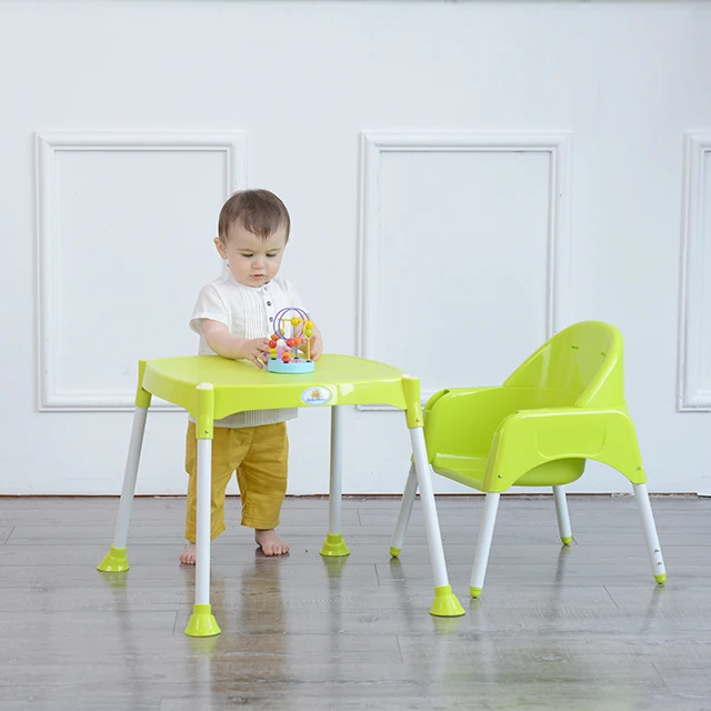 Saftey Plastic Material 2 in 1 Baby High Chair