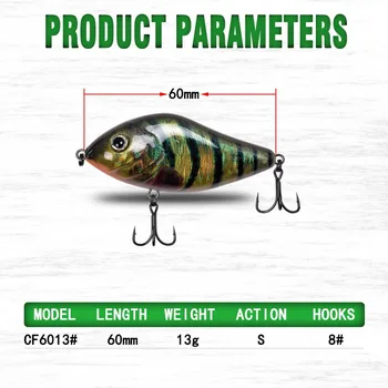 CHEERY Fishing Tackle Stainless Steel Artificial Hard Bait Lure Jerk Bait 6cm/8cm Wholesale Simulation Fake Bait – Hard Lure – view 3