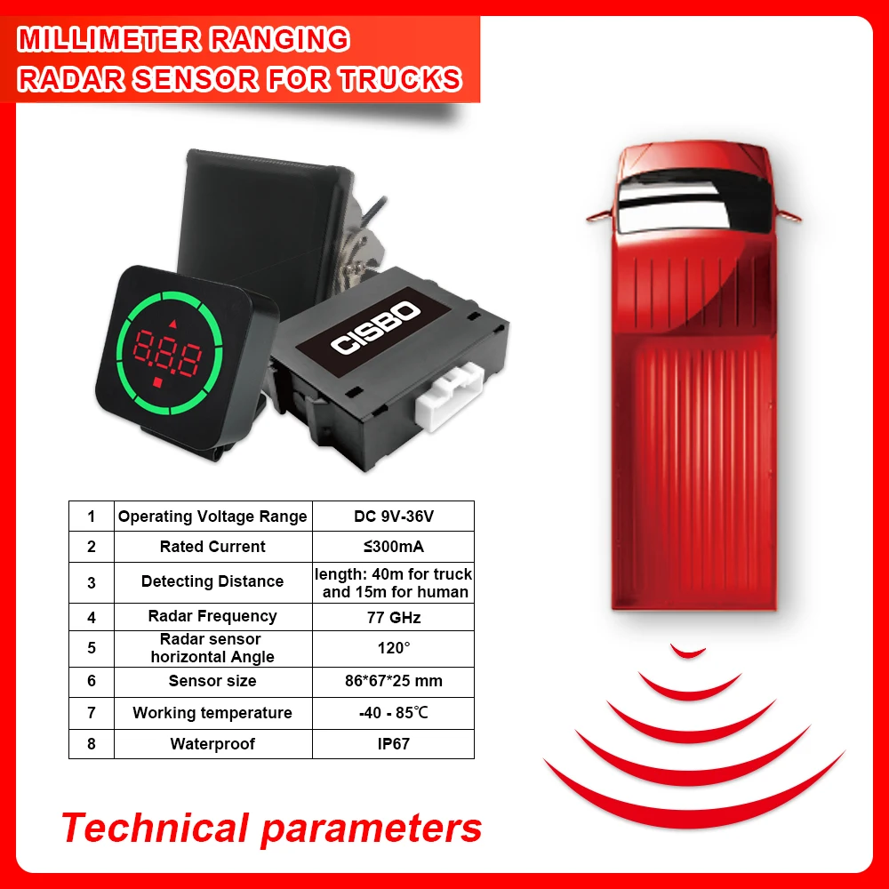 Radar Collision Warning System for Trucks - Cisbo C58