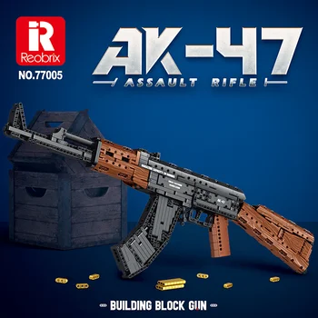 Reobrix No.77005 AK-47 アサルトライフル Reobrix 77005 AK47 Model Building Kit, Building Toys with