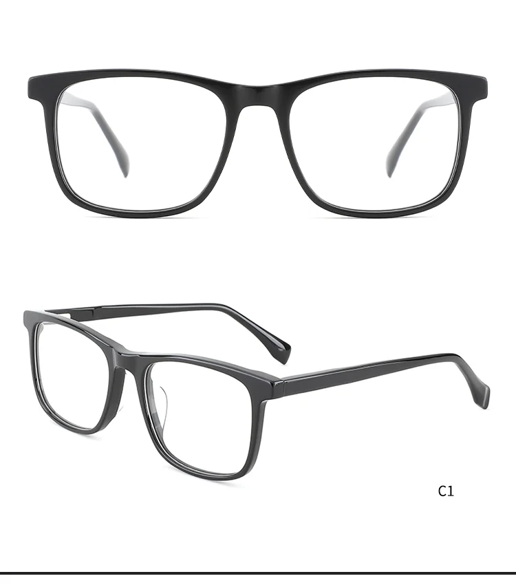 Iu15043 Men Vintage Stylish Rectanagle Acetate Spectacle Specs Frames