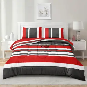 Luxury King Size Bedding Set 4 Pcs, Best Selling Polyester & Cotton Comforter & Sheet Collection for Custom Decor