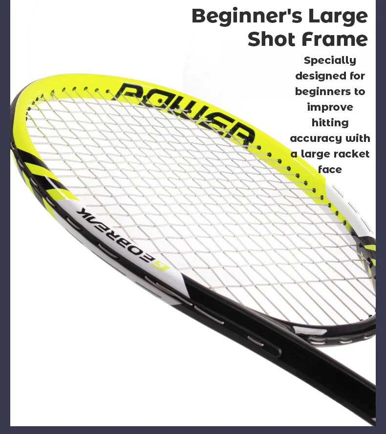 Wholesale Customized High Quality Tennis Racket Carbon Aluminum Training Beach Tennis Racket with EVA Grip Nylon and Fiber Net details