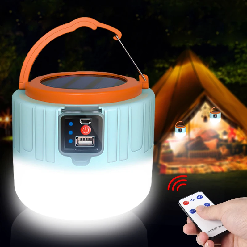 product camping solar led camping light usb rechargeable bulb outdoor tent lamp bbq hiking portable solar emergency camping lights dc 80-37