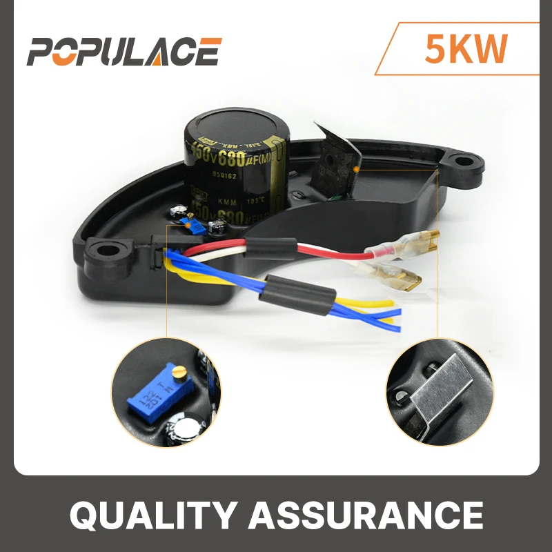POPULACE CE High Quality Diesel Engine Spare Parts Accessor Regulator AVR 5KW Automatic Voltage Regulator AVR 5KW