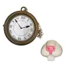 Yellow Clock necklace + rabbit nose