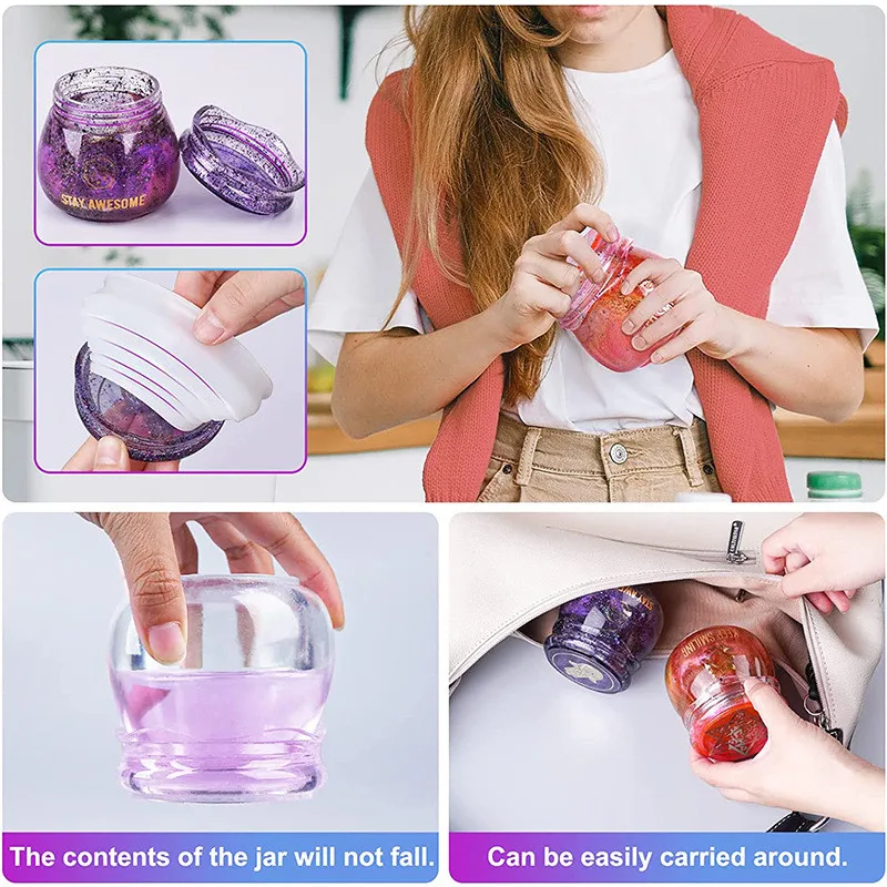 Y363 DIY Resin Storage Boxes Candy Jar Mold DIY Cement Trinket Box Silicone Mold