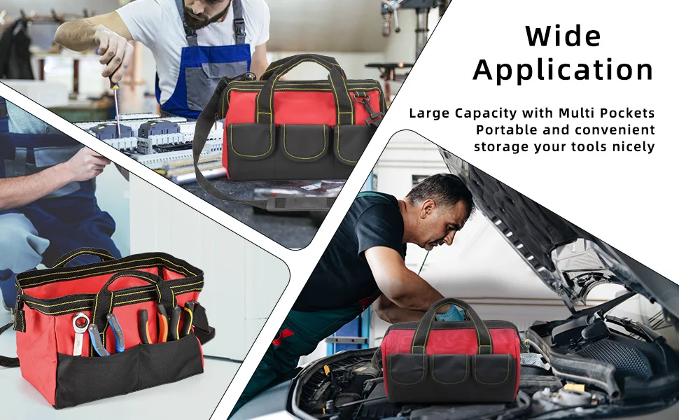 Heavy Duty 13 Inch Waterproof Tool Organizer Bag 1680d Oxford Fabric