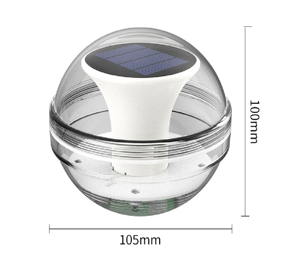 IP68 waterproof solar rechargeable mini led rgb swimming floating wireless pool ball lights water drift landscape pond light factory