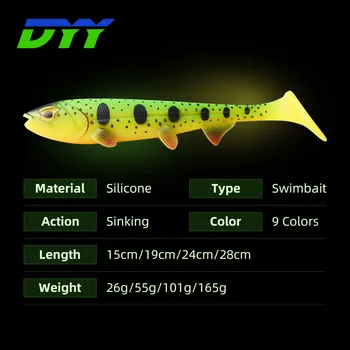 NOEBY Artificial Freshwater Soft Bait Pike Fishing Lure Shad Swim Baits – Soft Lure – view 4