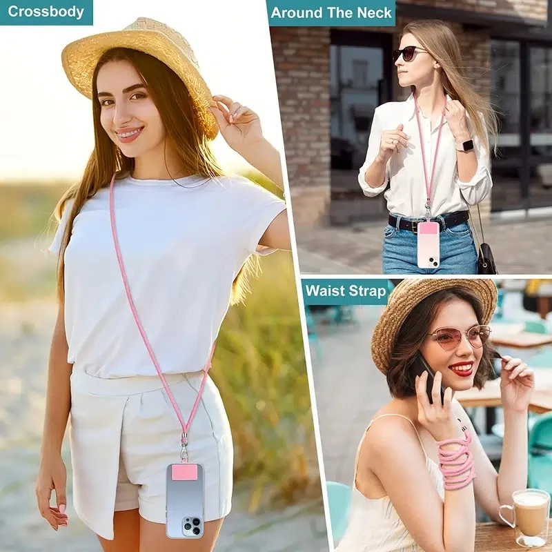Universal Crossbody Phone Lanyard Patch With Adjustable Detachable Neck