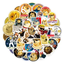 50 милых мультяшных догкоин, наклейка на багаж, ПВХ самоклеящаяся бутылка для воды, скейтборд, Подарочная наклейка для детей/подростков/взрослых