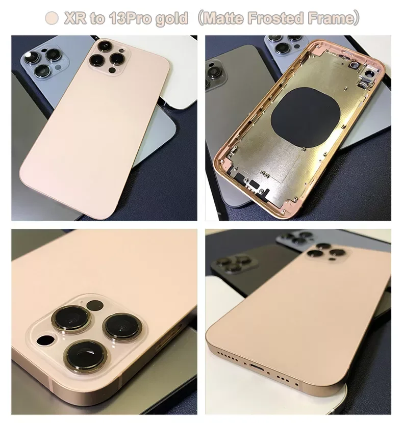 Back Cover Xr To 13 14pro Housing With Logo For Iphone Xr Convert To 13pro 13 14 Pro Max Diy 0999