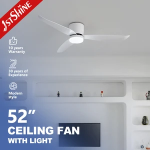 1stshine LED Ceiling Fan 2IN1 White ABS Blades 52"  Adjustable LED Lighting Ceiling Fan