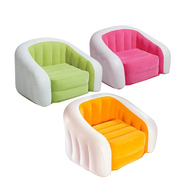 Modern Home Furniture Pvc Inflatable Single Air Filling Flocking Living