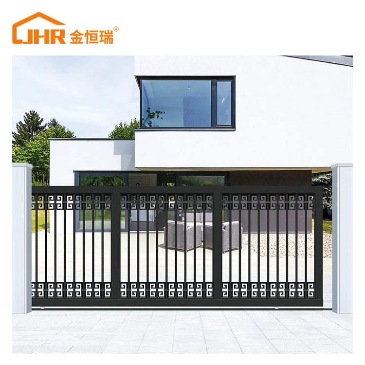JHR Italy Iron Foldable Curve Sliding Gate Design From Nigeria Nylon Gear Rack for Sliding Gate with Smart Sliding Gate Lock