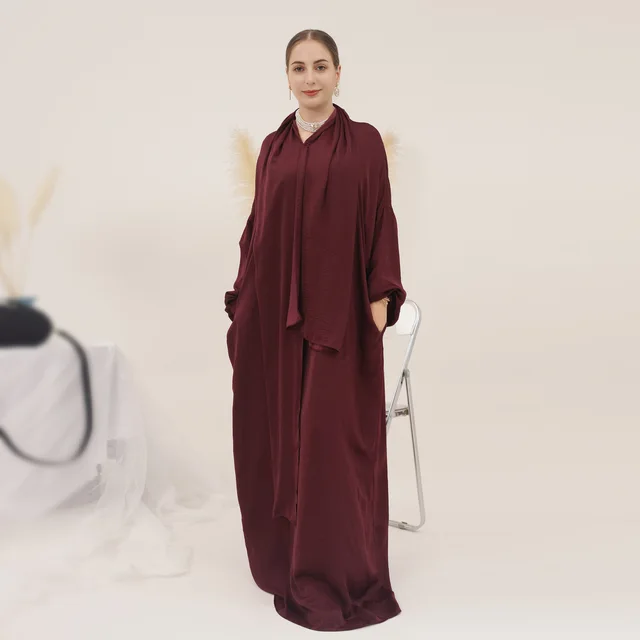 Custom Ramanda Eid clothing Kaftan Muslim Hijab Dress Cardigan Women Dubai Closed Abaya Dress For Muslim