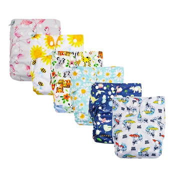 Ananbaby Waterproof AWJ Baby Diapers Washable Reusable Custom Printed More Breathable AWJ Baby Cloth Diaper Nappies