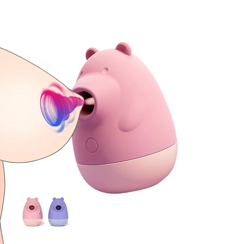 choosing the bear sex toy Bear Vibrator for Women - 5 Functions Sucking & Licking Clitoral Massager,  100% Waterproof Nipple Stimulator, Pink