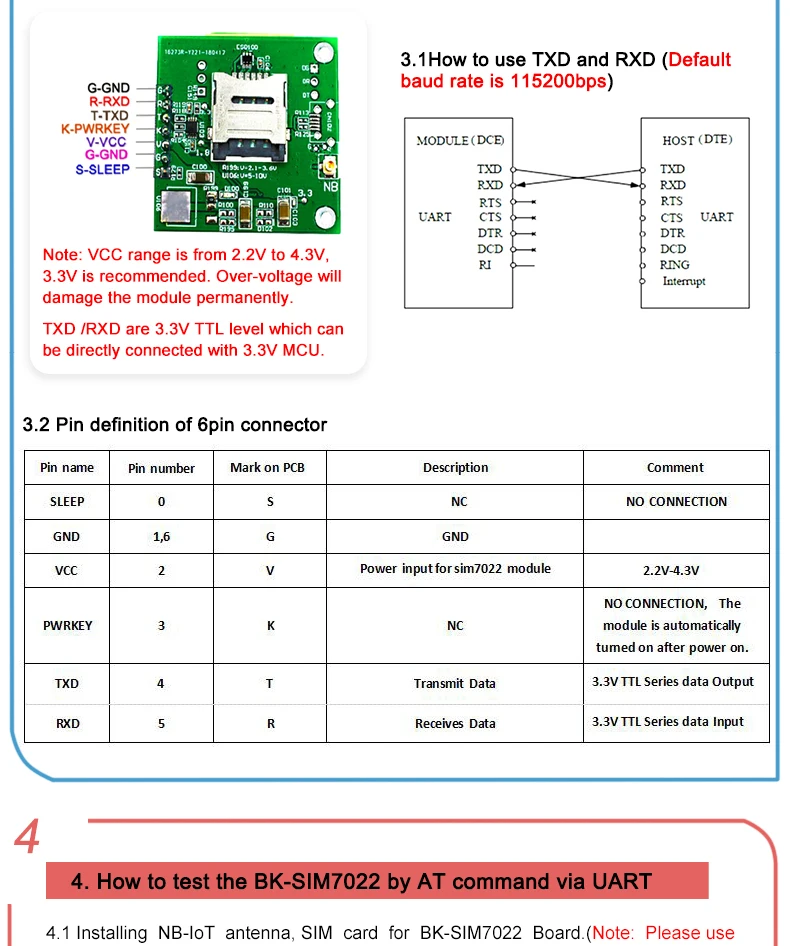SimCom SIM7022 Breakout SIM7022 NB IoT module,compatible with GSM ...