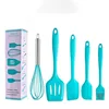 Silicone five-piece blue