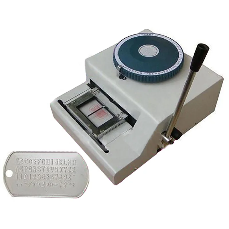 Outstanding Quality Non Automatic Dog Tag Embosser Making Machine for Manual Embossing