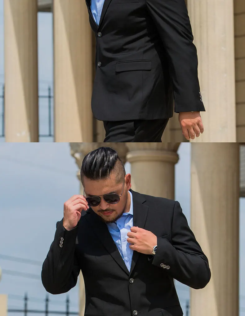 Plus Size Men's Suit Extralarge Fat Blazer Wedding Jacket Professional