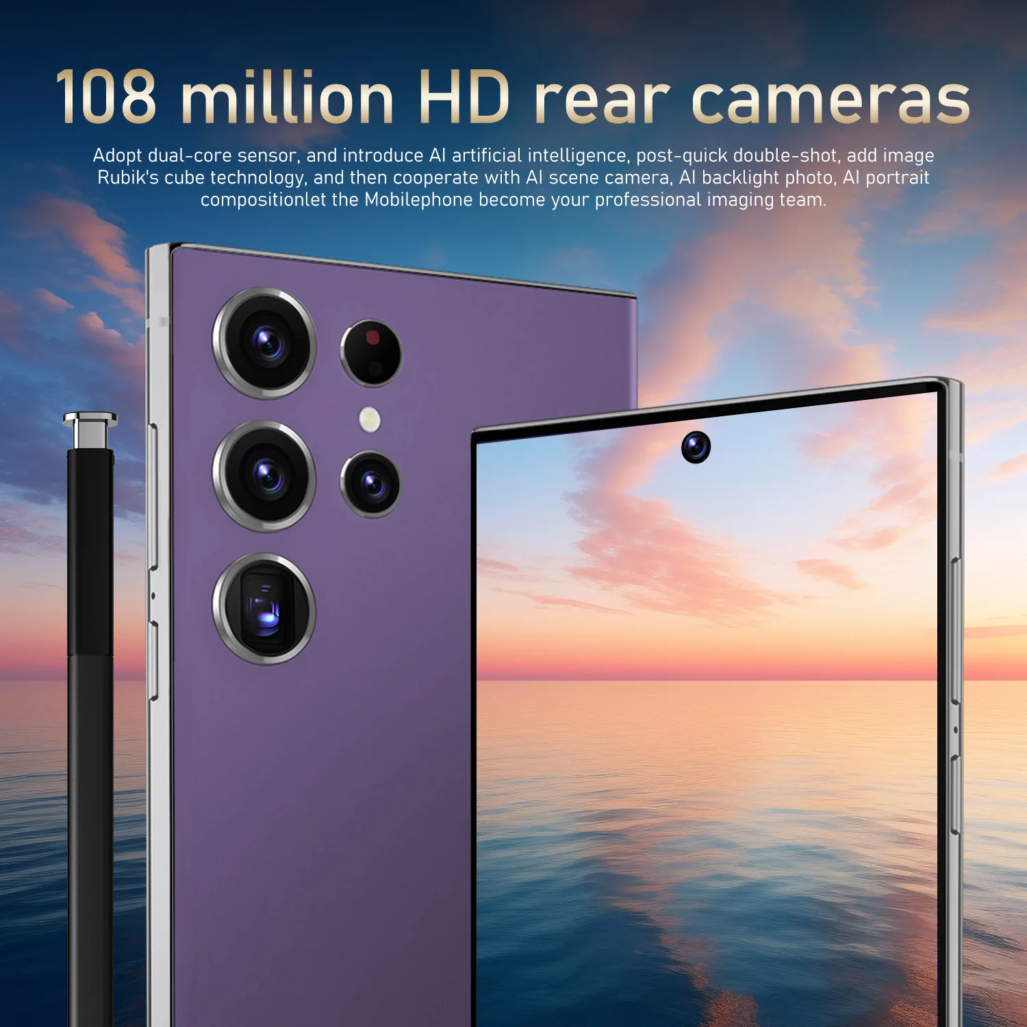 Hot Selling New  S24 Ultra  6.8" 8g 256GB 12G 512GB 6.8-inch Android Smartphone Telephone Portable