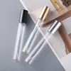 Transparent bottle with silver lid