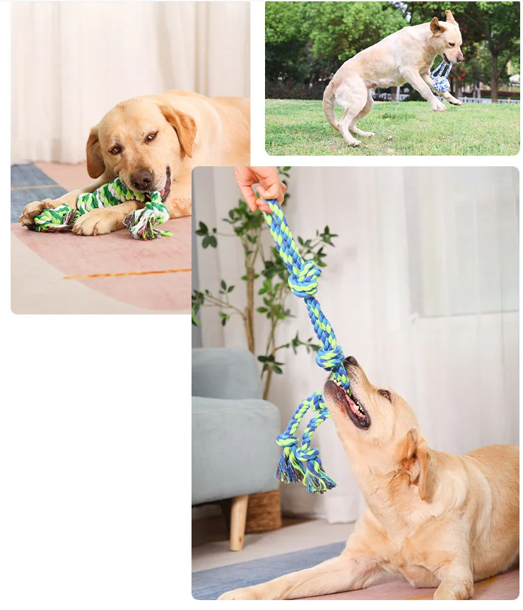 12 design options for cotton dog rope toys