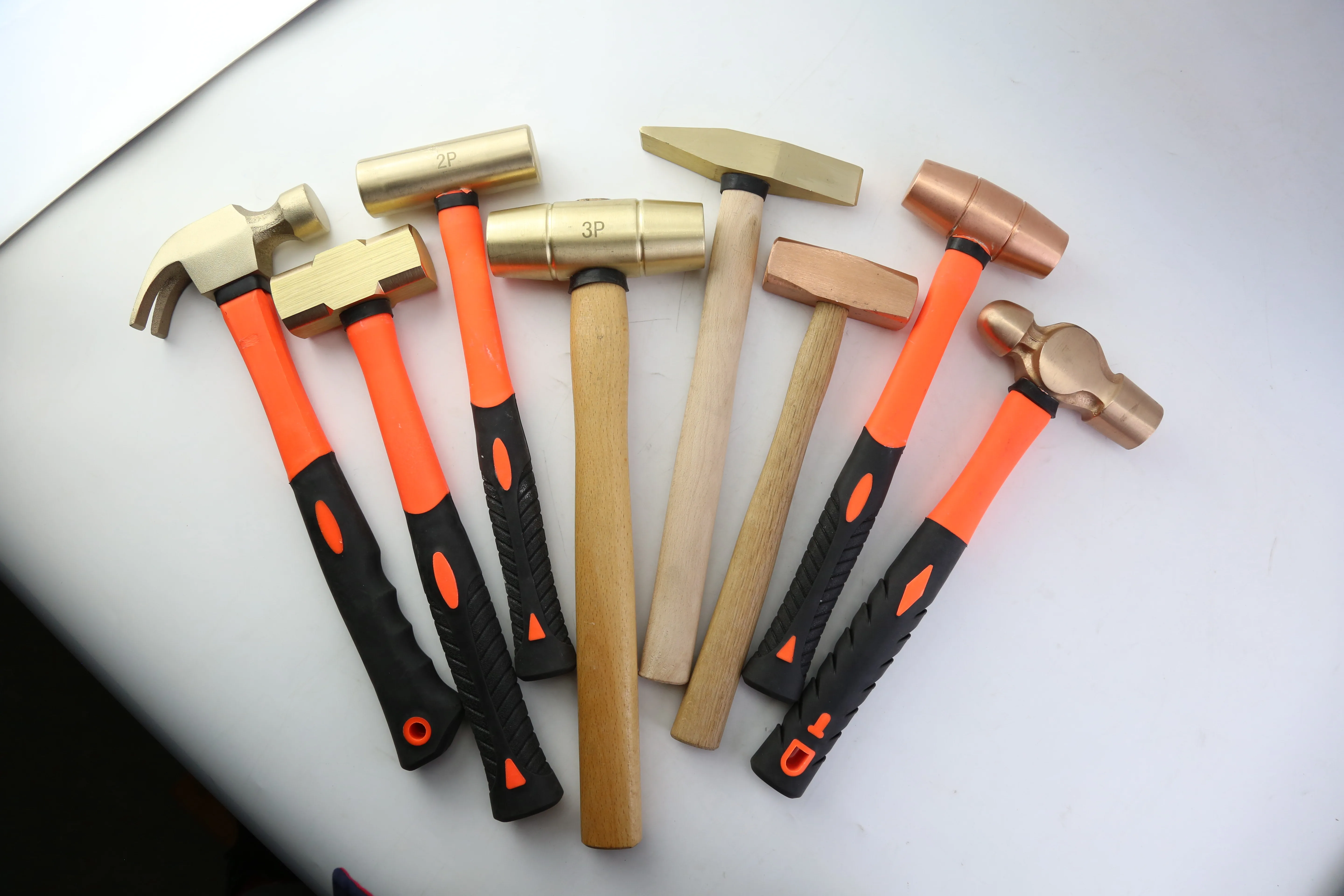 Top Quality Multi Tools Non Sparking Rubber Handle Color Customized Copper Hammer Sledge German Type