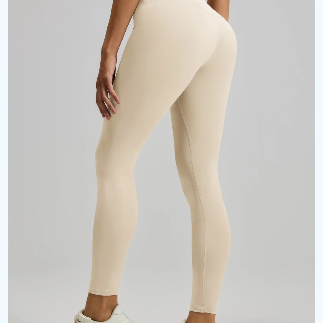 Simple Solid Color Women's Long Yoga Pants High Waist Shaping Casual Daily Commute Home Versatile Four-Way Stretch Spandex/Nylon
