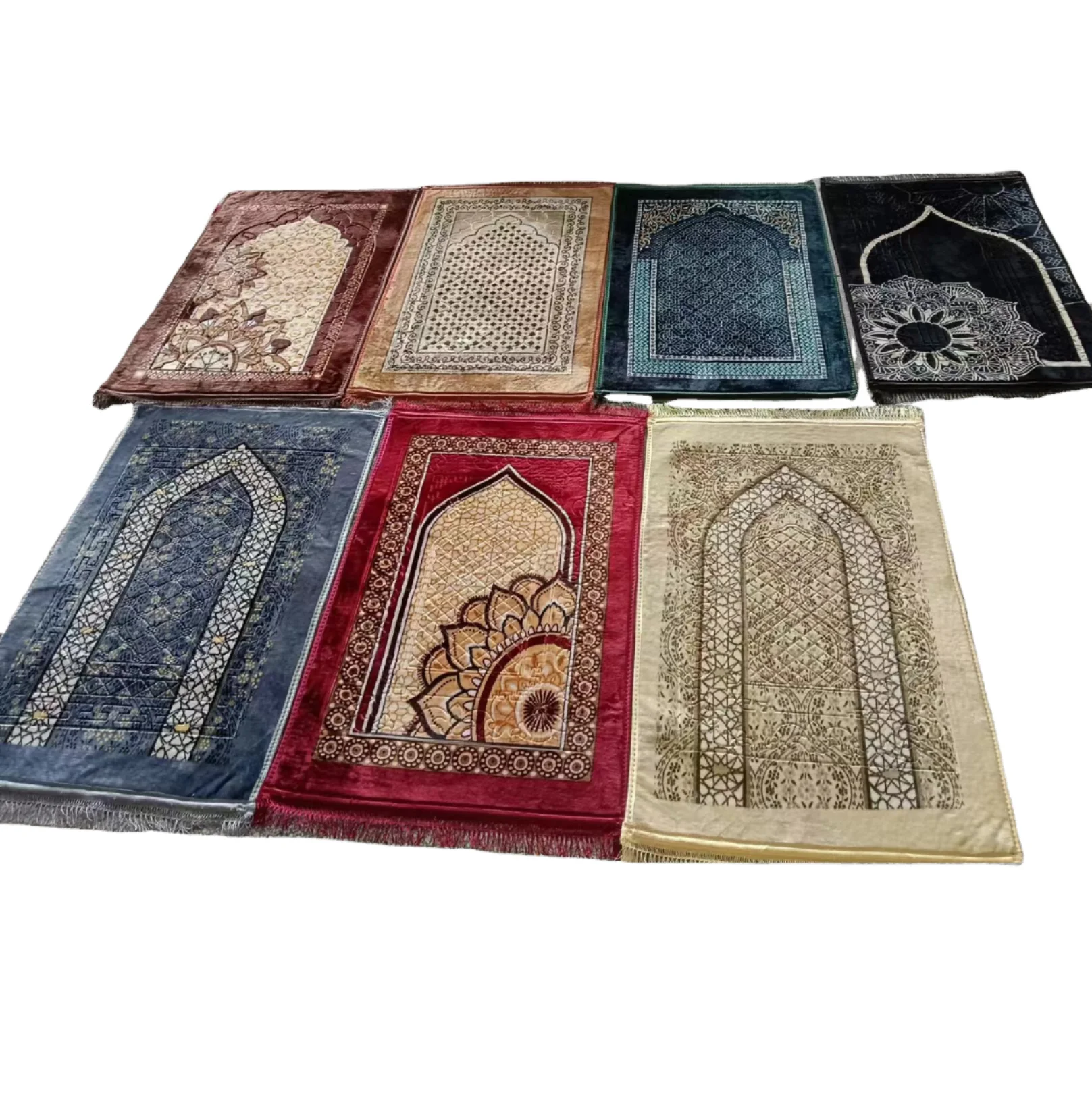 Thick Embossed Turkish Prayer Rug - Premium Islamic Sejadah Mat_voghion.com