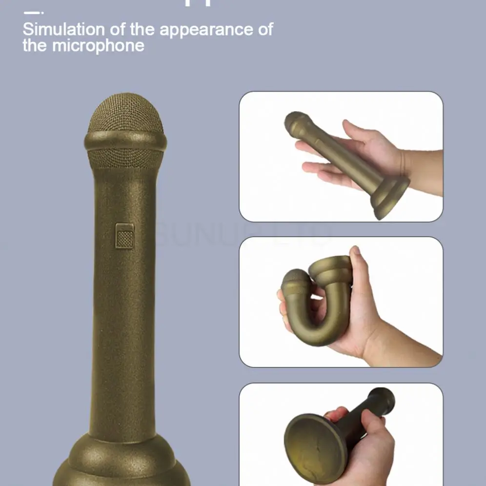 Free Custom Box - Realistic Microphone Shape Masturbator Dildo for Women, Flexible Clitoral and G-Spot Stimulation Sex Toy