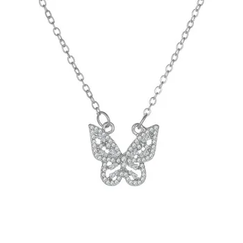 MIA 2021 Top Selling Most popular Gold Silver hollow butterfly necklace with female super fairy celebrity style