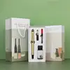 Stylo plume doré + accessoires plume apparente