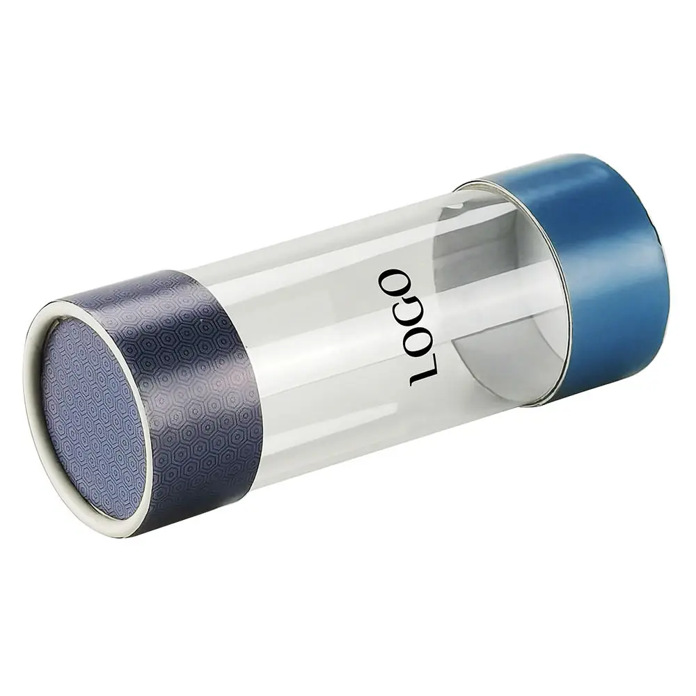 Custom Printing Paper Tube Box Clear Plastic Window Cylinder Packaging Container Tube Box