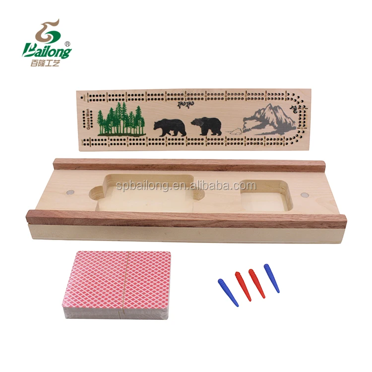 Professional factory kids adult gift score wooden cribbage set board game