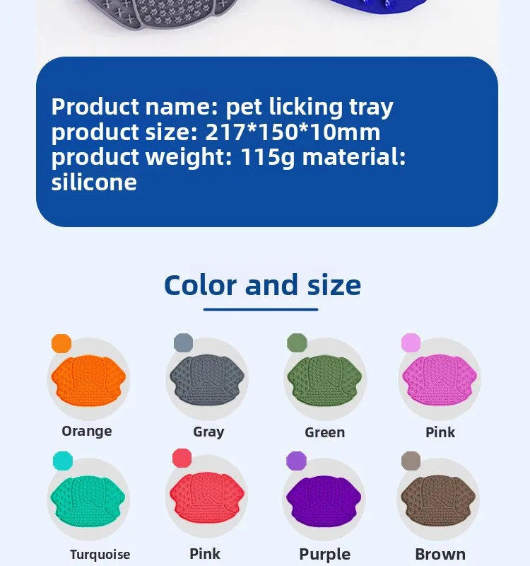 Dog Slow Food Bowl Pet Licking Mat & Silicone Toy for Puppy Cat Feeders Premium Quality Pet Bowls & Food Plate details