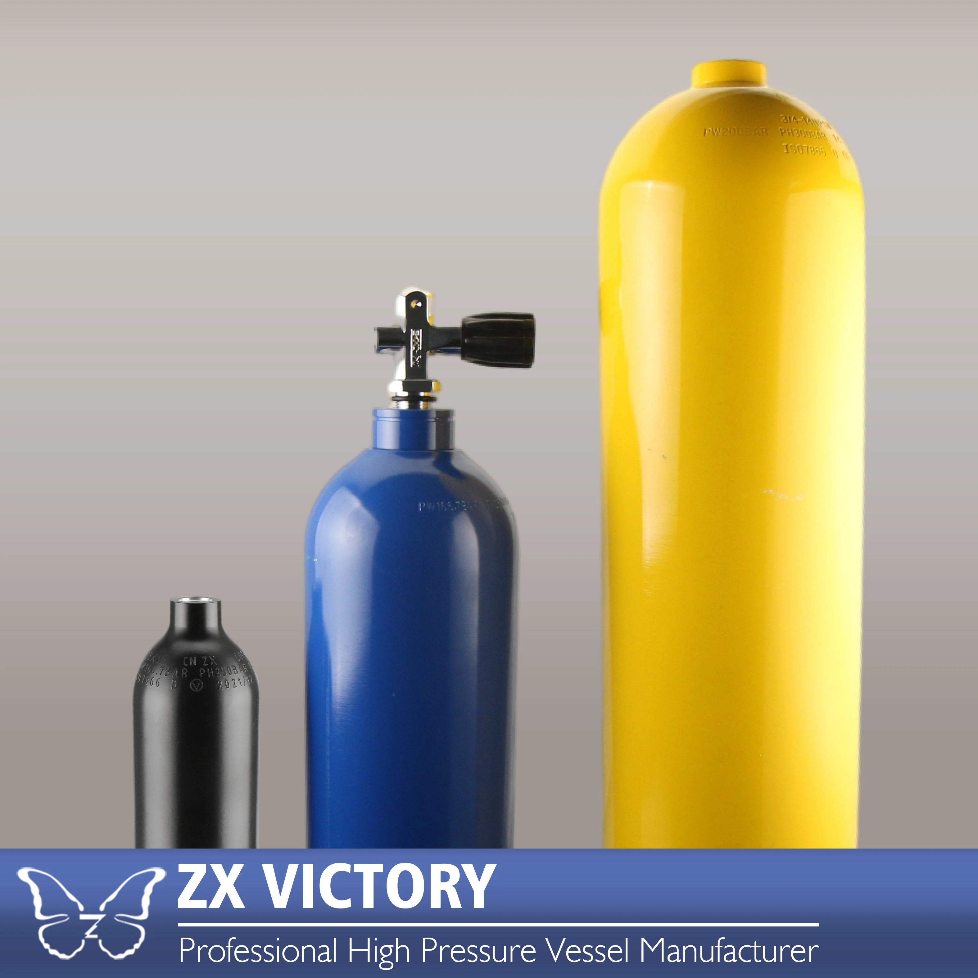 ZX High Pressure Air Cylinders - DOT Approved for Diving